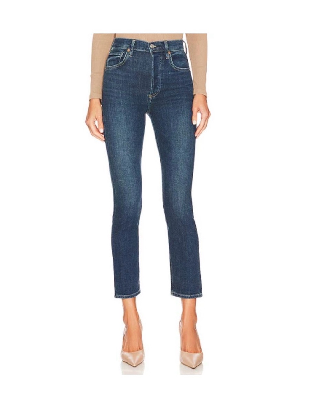 Citizens of Humanity Jolene High-Rise Dark Blue Slim Straight